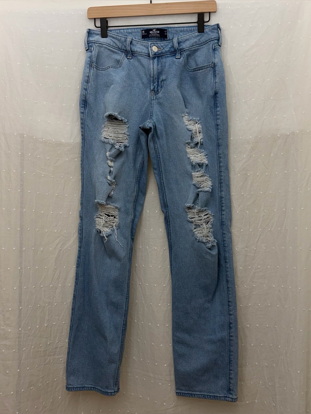Hollister Women’s Ripped Low Rise Boyfriend Vintage Stretch Jeans Size 5R